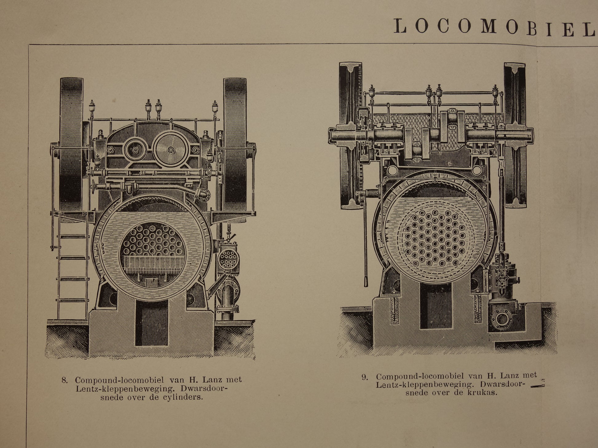 tractiemachines van H. Lanz met Lentz kleppen