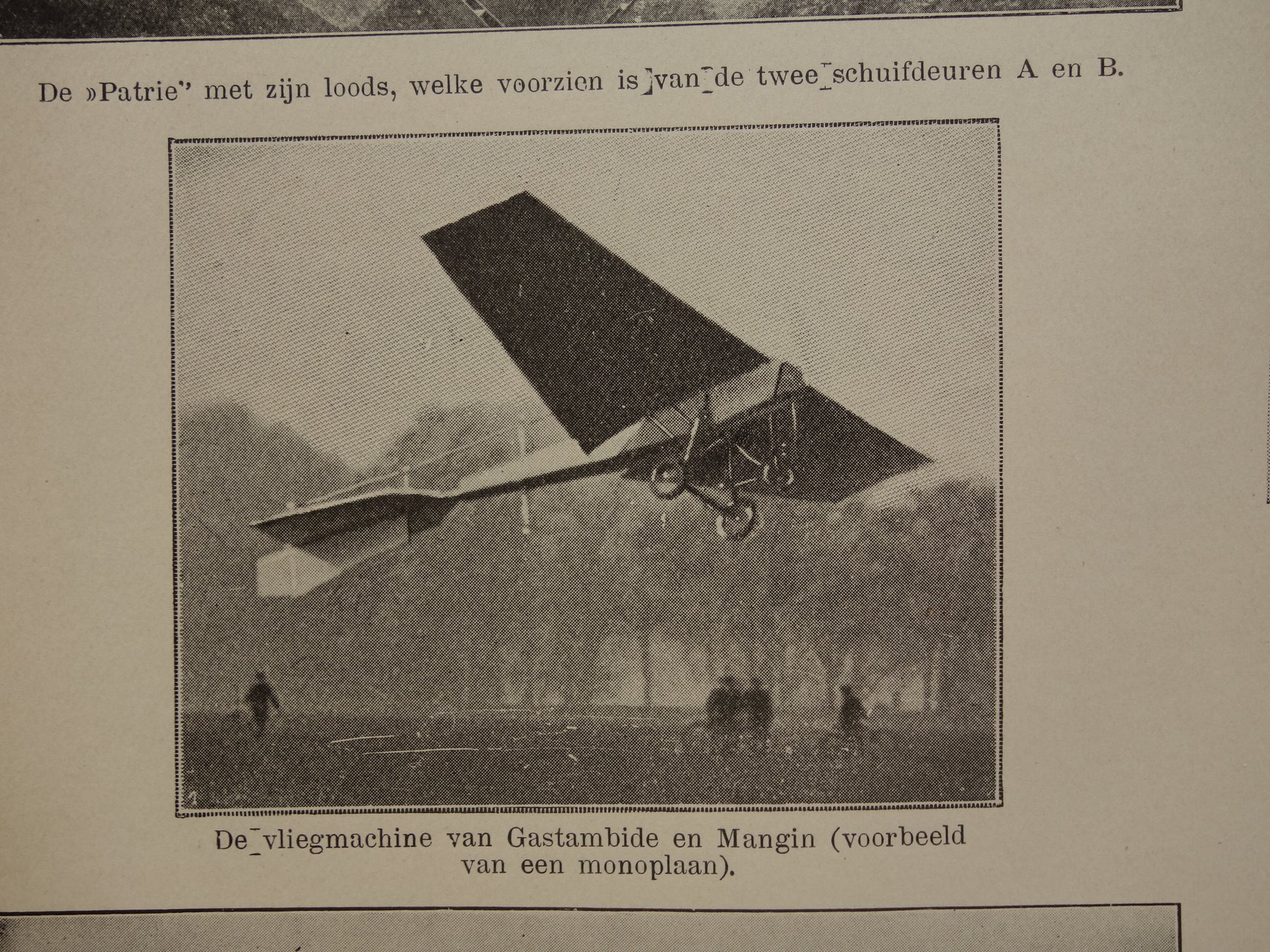 vliegtuig Gastambide en Mangin monoplane illustratie