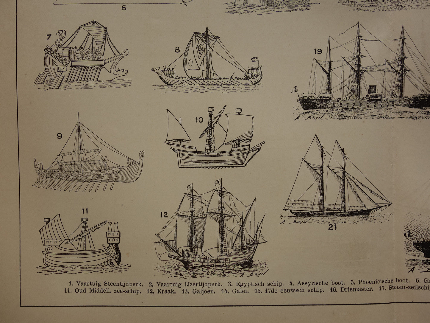 SCHEPEN antieke illustratie over geschiedenis Scheepsontwerp - 1909 originele oude schip scheepvaart print - vintage marine prints