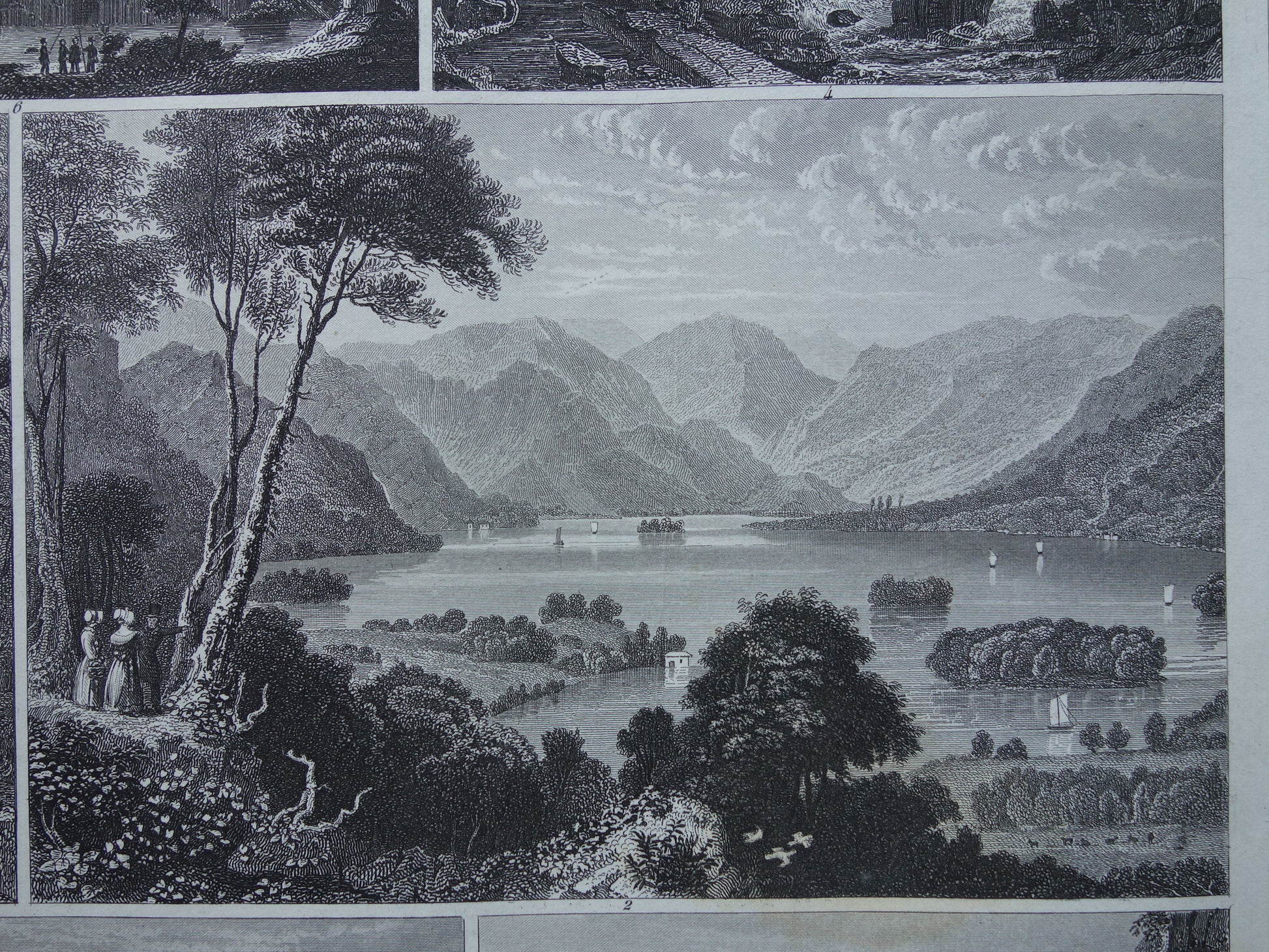  Derwent Water antique illustration Derwentwater