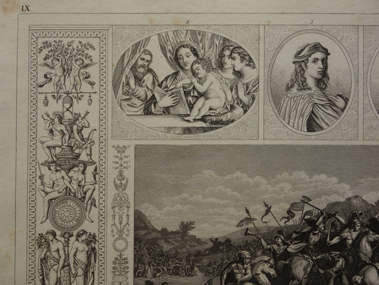 Altägyptische griechische und römische Illustrationen Über 160 Jahre alte Druckkunstgeschichtenmalerei in der klassischen Antike