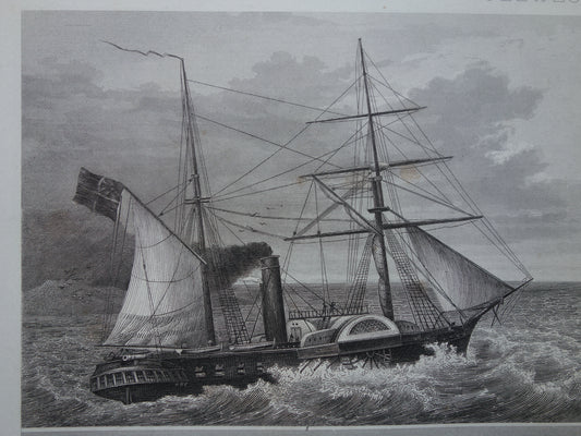 Cyclops first steamer English navy stoomschip Engelse vloot 1839