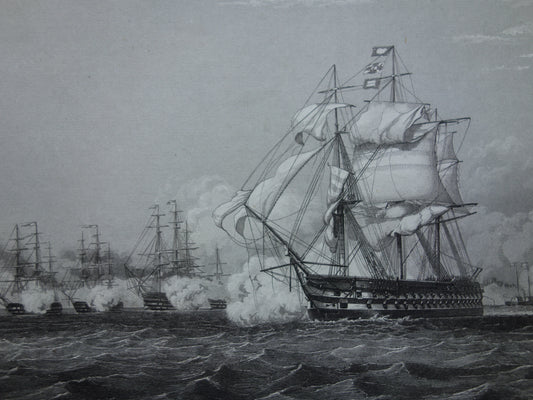 Engelse vloot bij Spithead in het jaar 1853